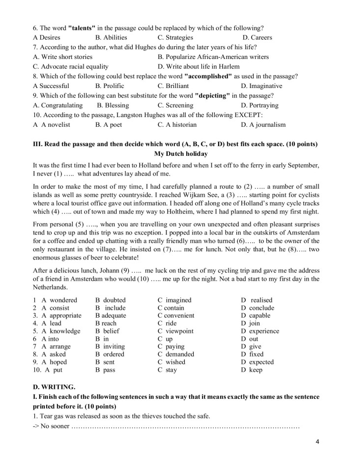 image for page 890 câu trắc nghiệm  tiếng anh