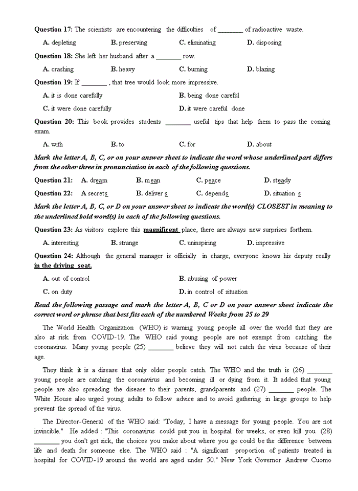 image for page 890 câu trắc nghiệm  tiếng anh