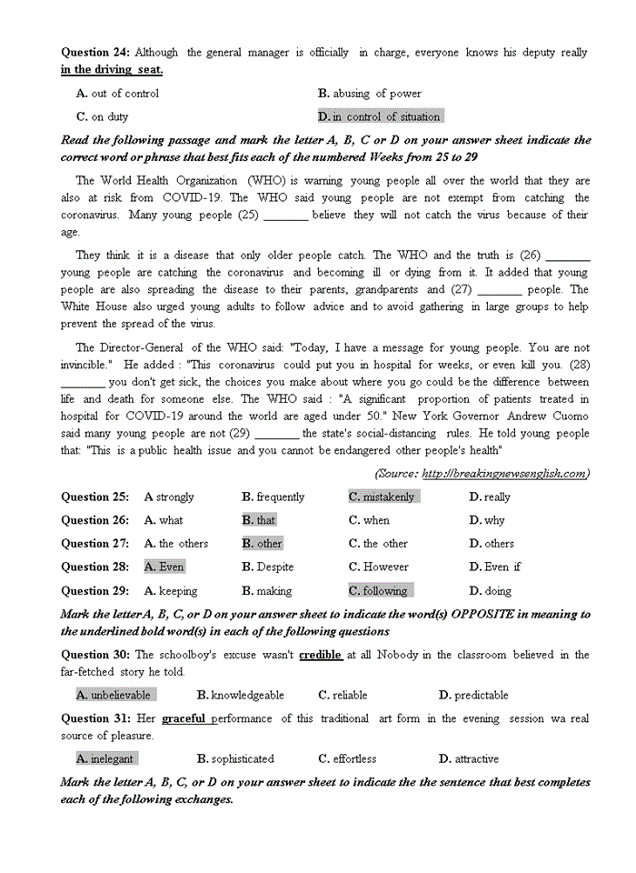 image for page 890 câu trắc nghiệm  tiếng anh