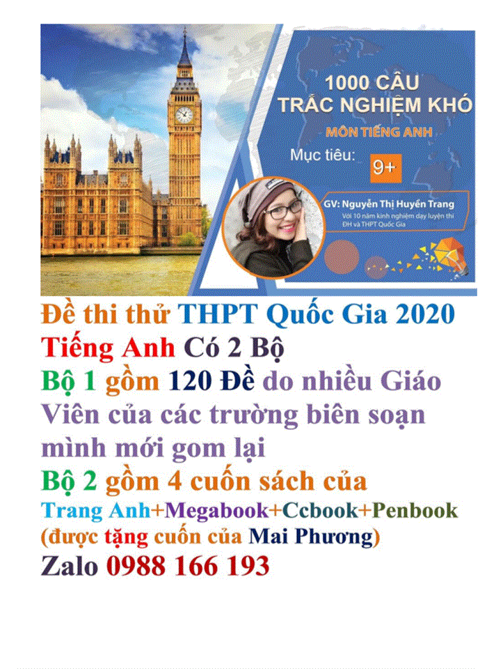 1000 Câu Trắc Nghiệm Khó Mục Tiêu 9+