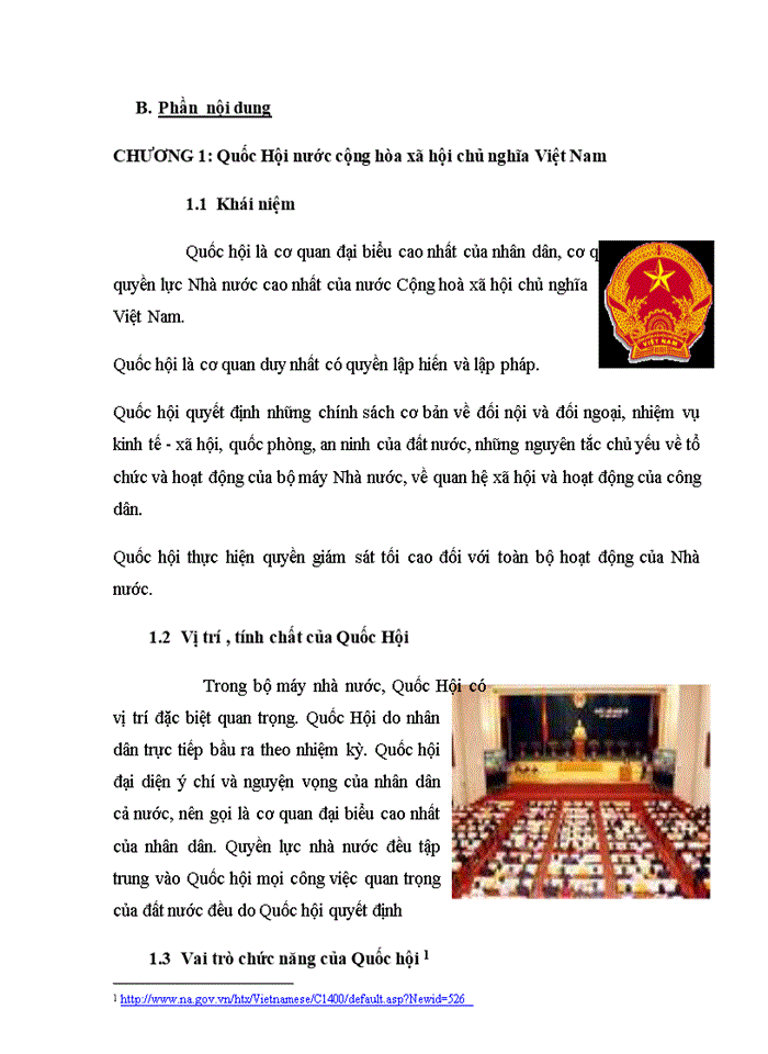Cơ cấu tổ chức và hoạt động Quốc hội Việt Nam và nghị viện Hoa Kỳ