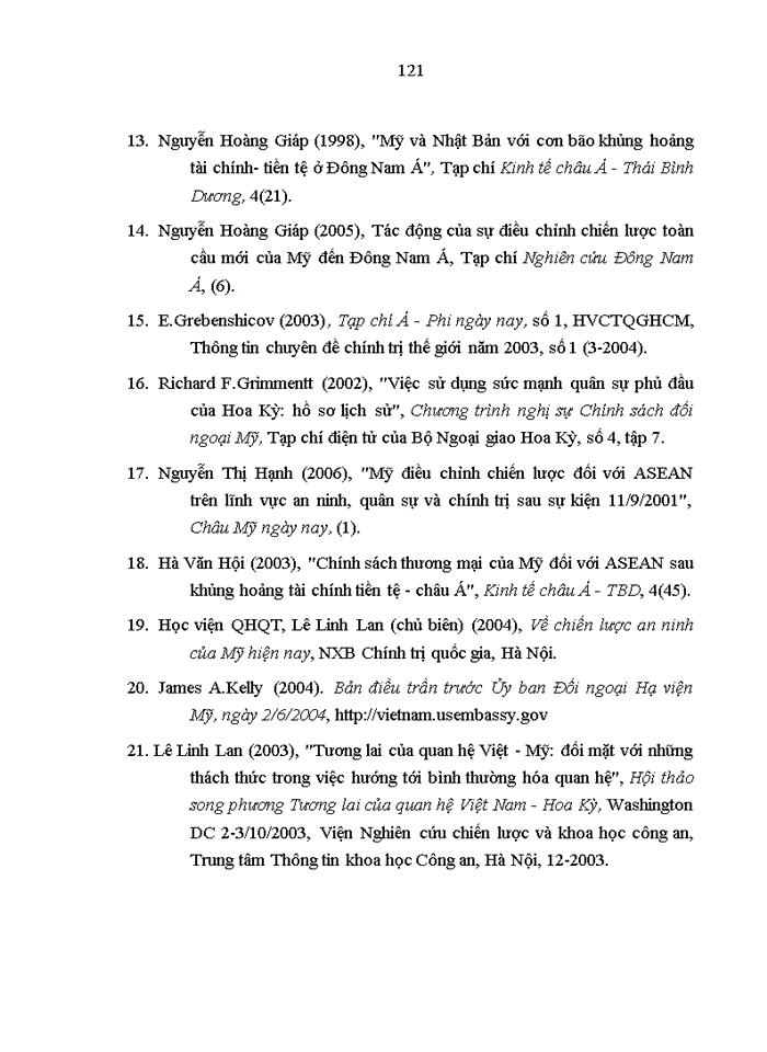 image for page Chính sách của Mỹ đối với Đông Nam Á những năm đầu thế kỷ XXI
