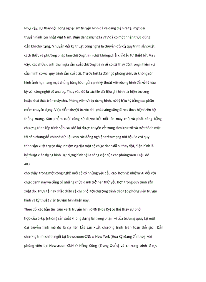 image for page Từ những chuyển động trong lĩnh vực truyền hình bàn về công tác đào tạo ngƣời làm báo hình nhà báo TRẦN TIẾN