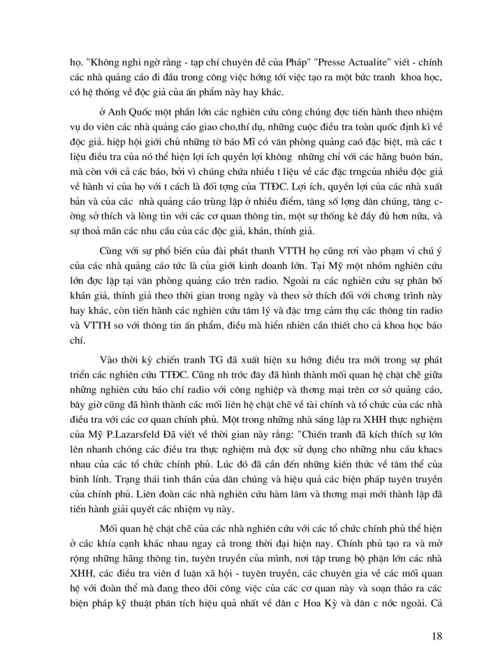 image for page Nghiên cứu xã hội học về các ấn phẩm, đài phát thanh và vô tuyến truyền hinh ở các nước tư bản phát triển