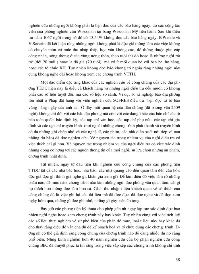 image for page Nghiên cứu xã hội học về các ấn phẩm, đài phát thanh và vô tuyến truyền hinh ở các nước tư bản phát triển