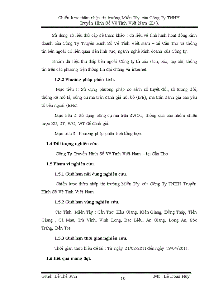 image for page Chiến lược thâm nhập thị trường Miền Tây của Công Ty TNHH Truyền Hình Số Vệ Tinh Việt Nam (K+)