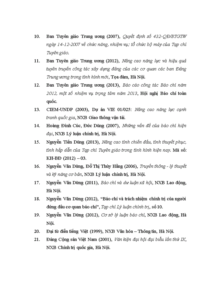 image for page Nâng cao năng lực cạnh tranh của các tạp chí ban đảng trong thời kỳ đổi mới và hội nhập quốc tế