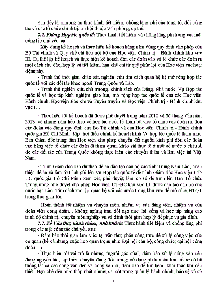 image for page Văn phòng học viện chính trị - hành chính khu vực iii với việc học tập tư tưởng hồ chí minh về thực hành tiết kiệm, chống tham ô, lãng phí, quan liêu