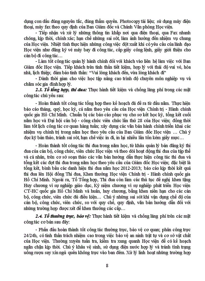 image for page Văn phòng học viện chính trị - hành chính khu vực iii với việc học tập tư tưởng hồ chí minh về thực hành tiết kiệm, chống tham ô, lãng phí, quan liêu