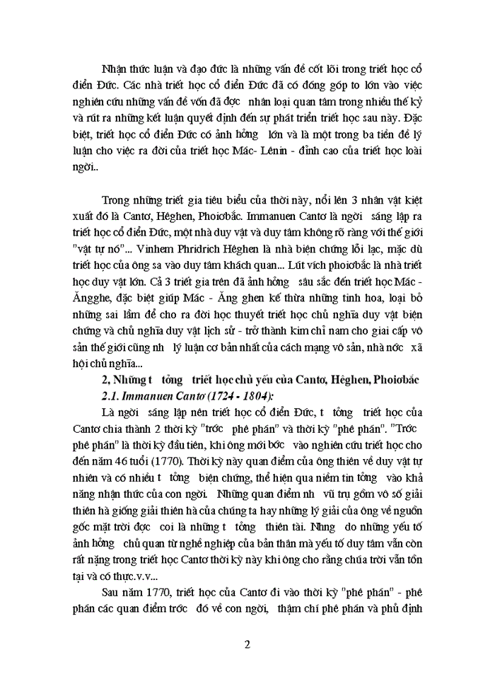 image for page Cantơ, hêghen, phoiơbắc - những "cây đại thụ" của triết học cổ điển ĐỨC