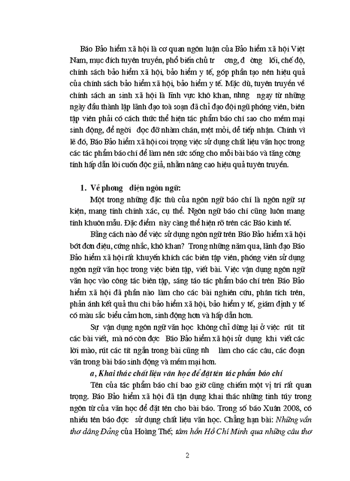 image for page Sử dụng văn học trên Báo Bảo hiểm xã hội