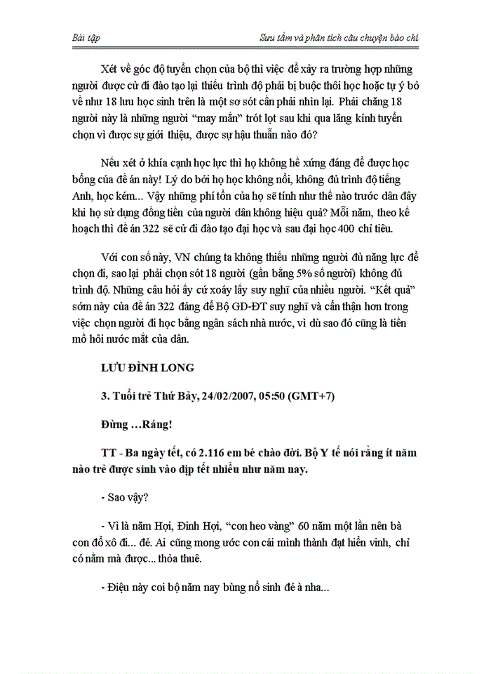 image for page Sưu tầm và phân tích câu chuyện báo chí