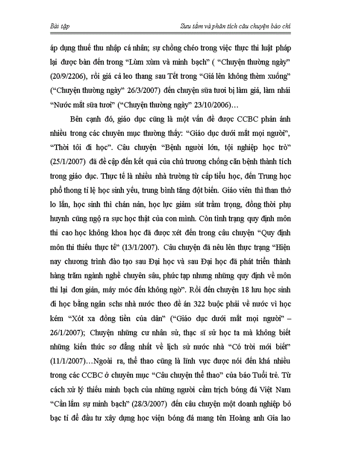 image for page Sưu tầm và phân tích câu chuyện báo chí