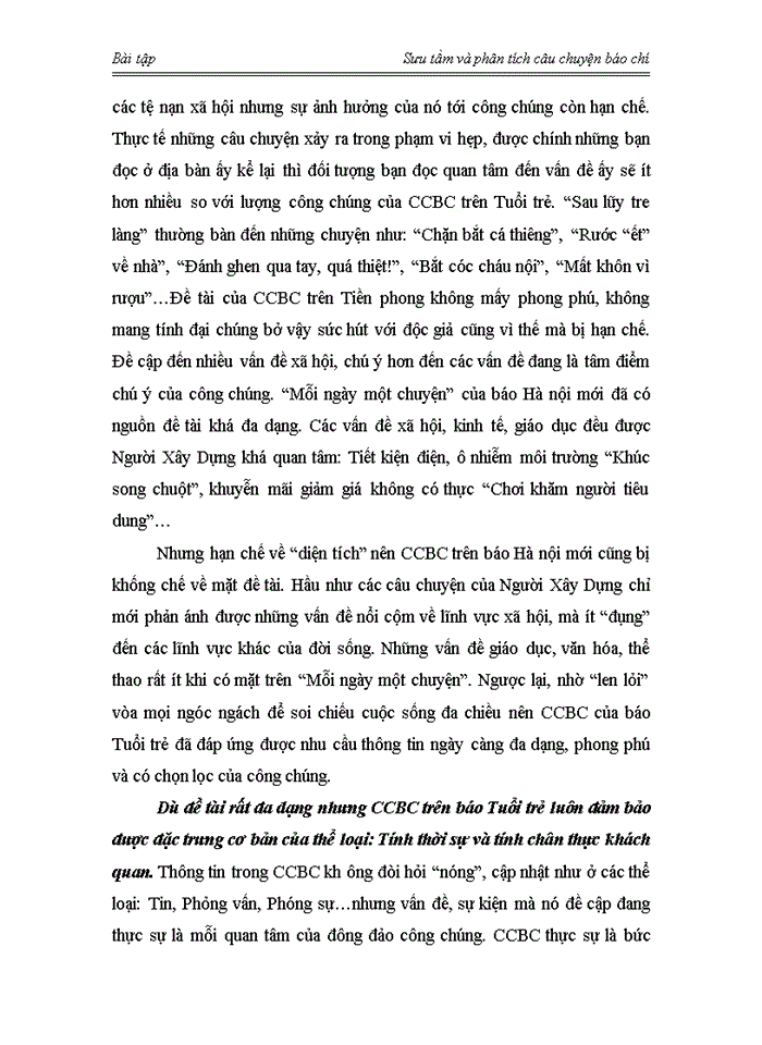 image for page Sưu tầm và phân tích câu chuyện báo chí