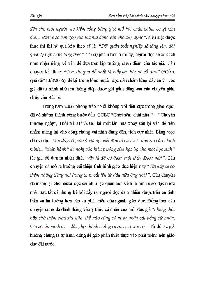 image for page Sưu tầm và phân tích câu chuyện báo chí