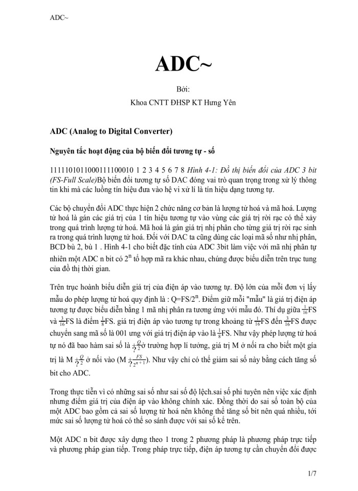 image for page Analog to Digital Converter