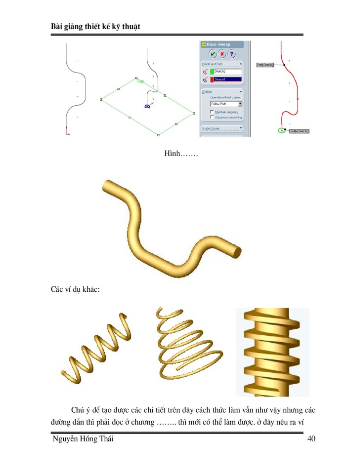 Tạo các đối t-ợng 3D từ đối t-ợng 2D