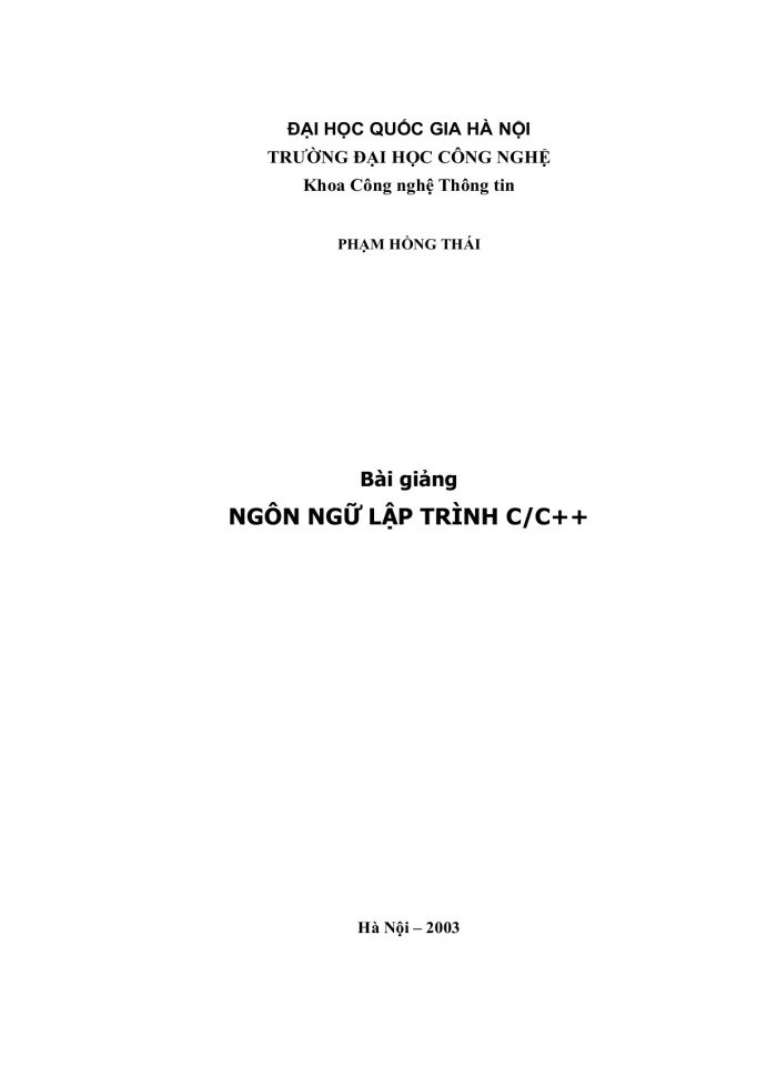 image for page Lập trình ngôn ngữ C/C++