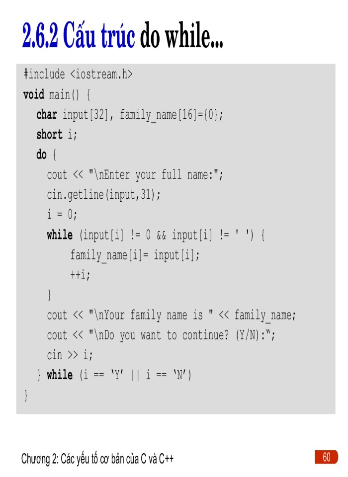 image for page Các yếu tố cơ bản trong C/C++