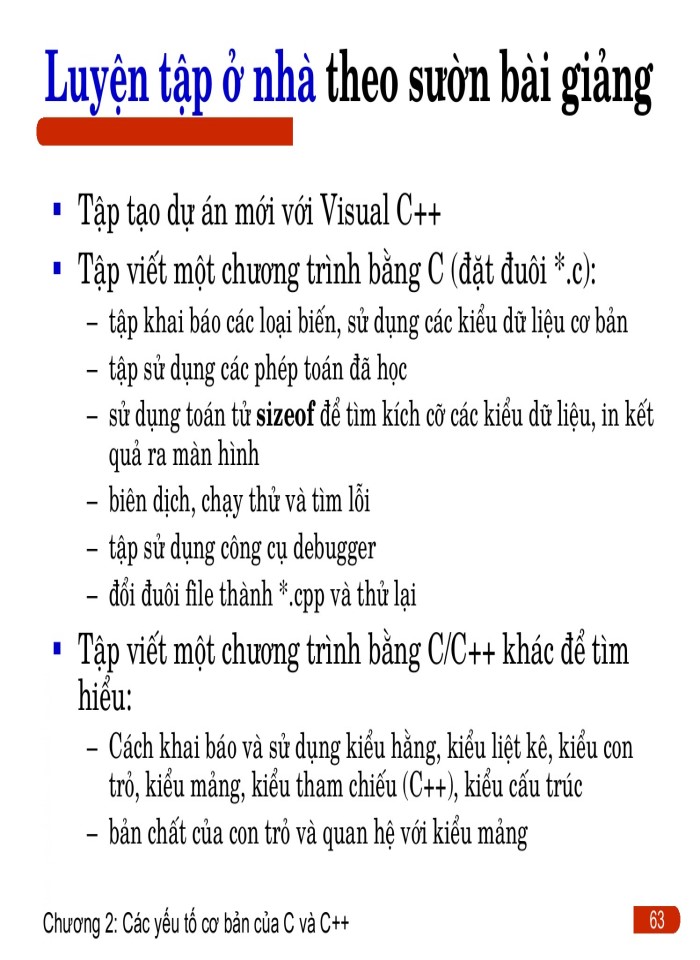 image for page Các yếu tố cơ bản trong C/C++
