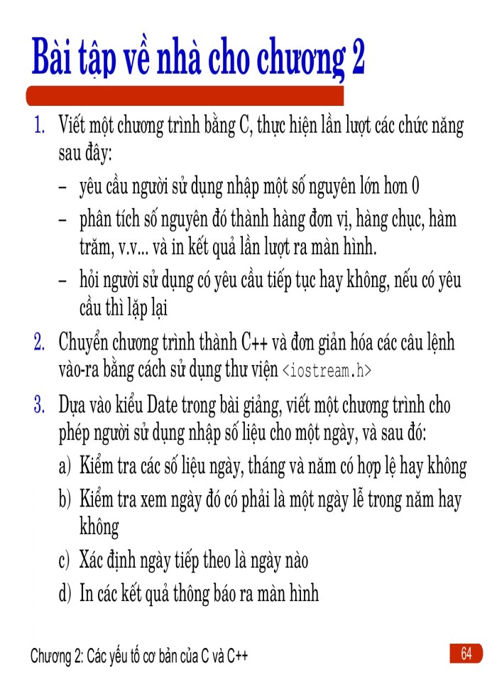 image for page Các yếu tố cơ bản trong C/C++