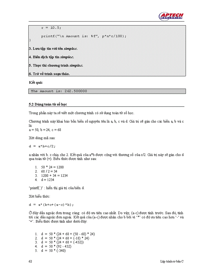image for page Toán tử biểu thức trong C++