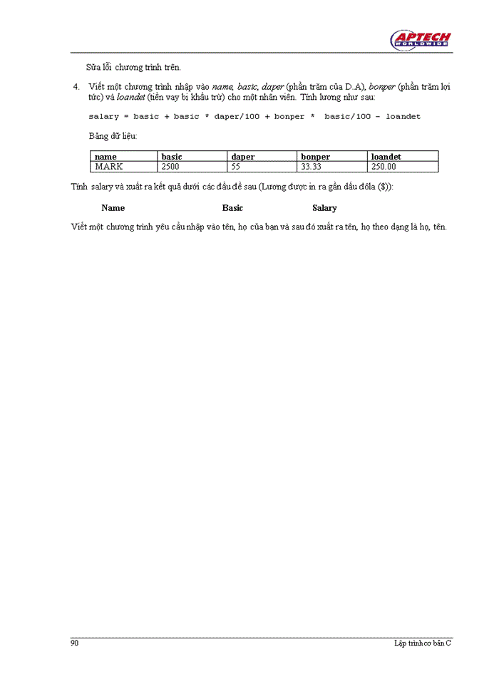 image for page Nhập xuất trong C