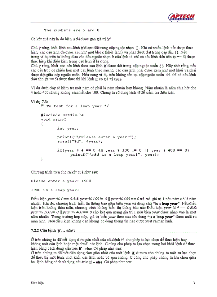 image for page Điều kiện trong C++