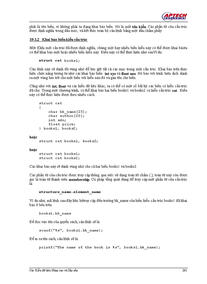 image for page Các kiểu dữ liệu nâng cao và sắp xếp