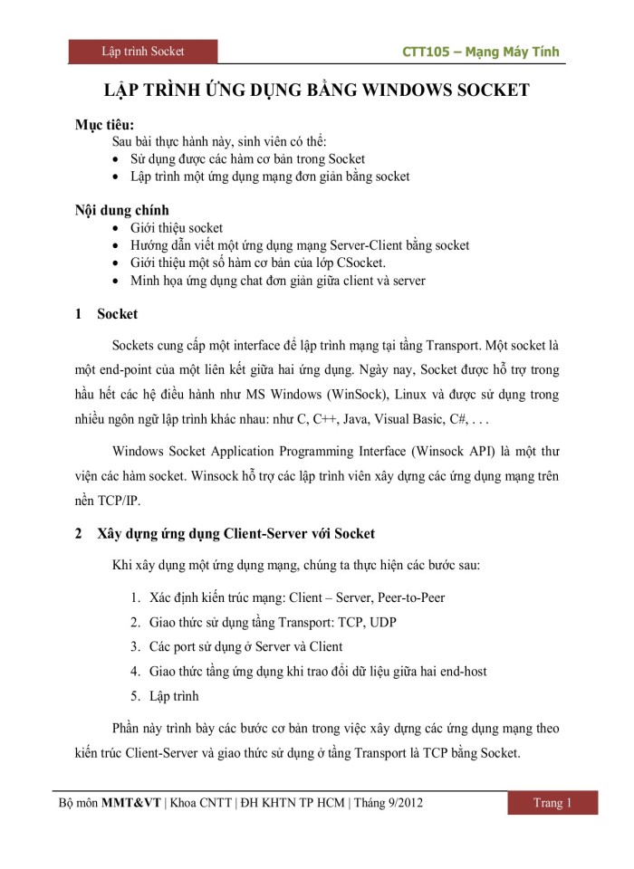 image for page Lập trình ứng dụng bằng WINDOWS SOCKET