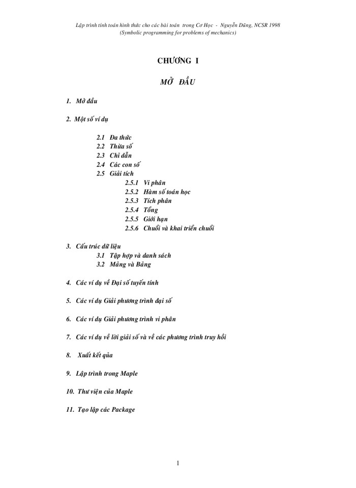 image for page Lập trình tính toán hình thức cho các bài toán trong Cơ Học