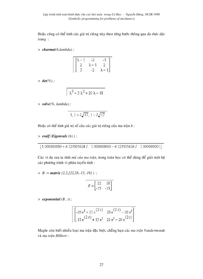 image for page Lập trình tính toán hình thức cho các bài toán trong Cơ Học