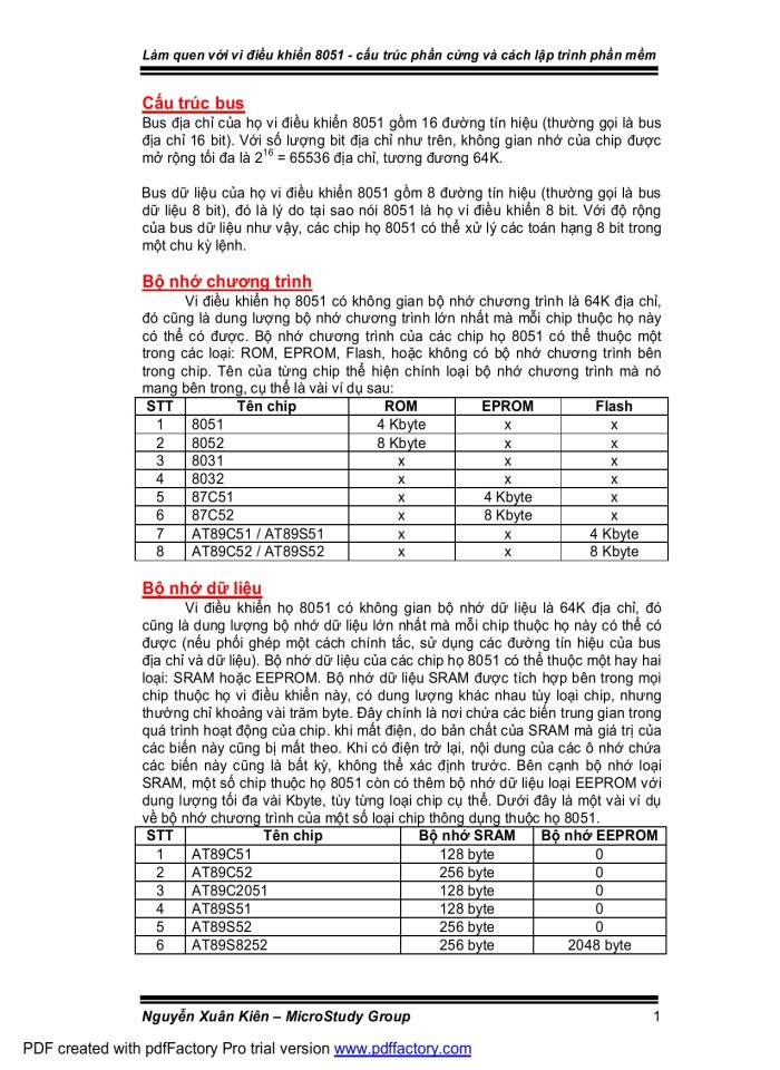 image for page Vi điều khiển 8051