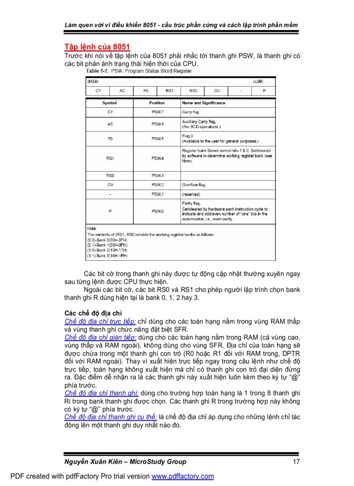 image for page Vi điều khiển 8051