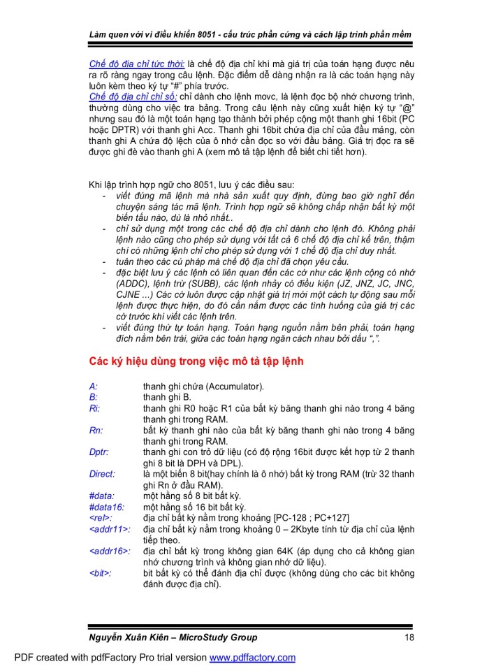 image for page Vi điều khiển 8051