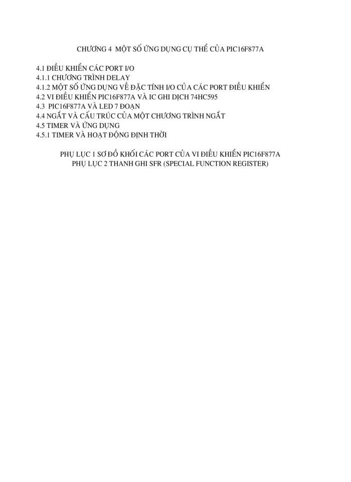 image for page Vi điều khiển Pic