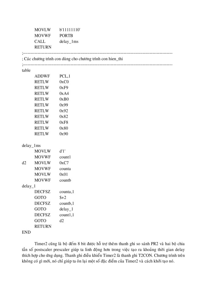 image for page Vi điều khiển Pic