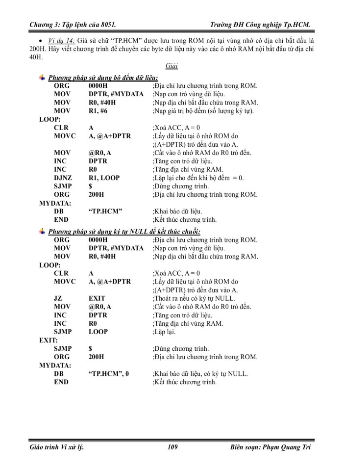 image for page Tập lệnh của 8051