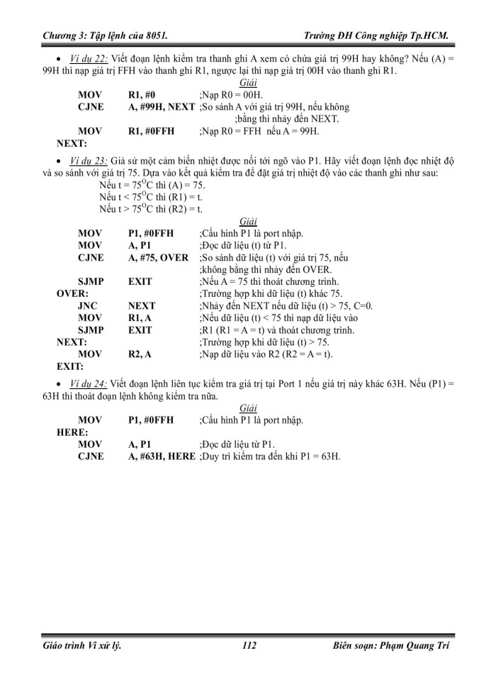 image for page Tập lệnh của 8051