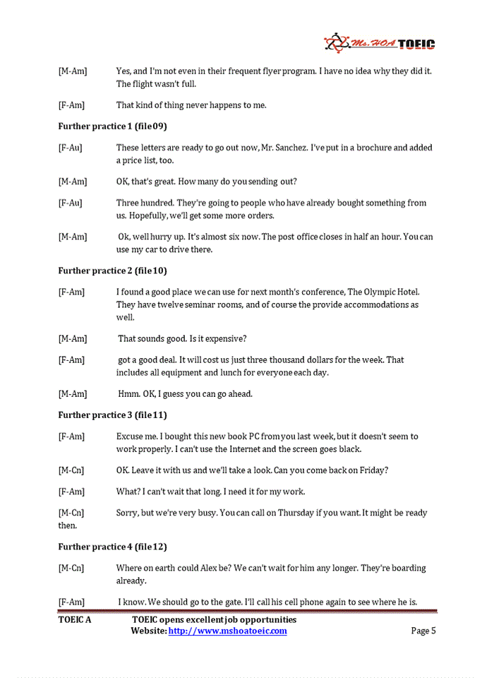 image for page Short Conversation-Offer & Request Question