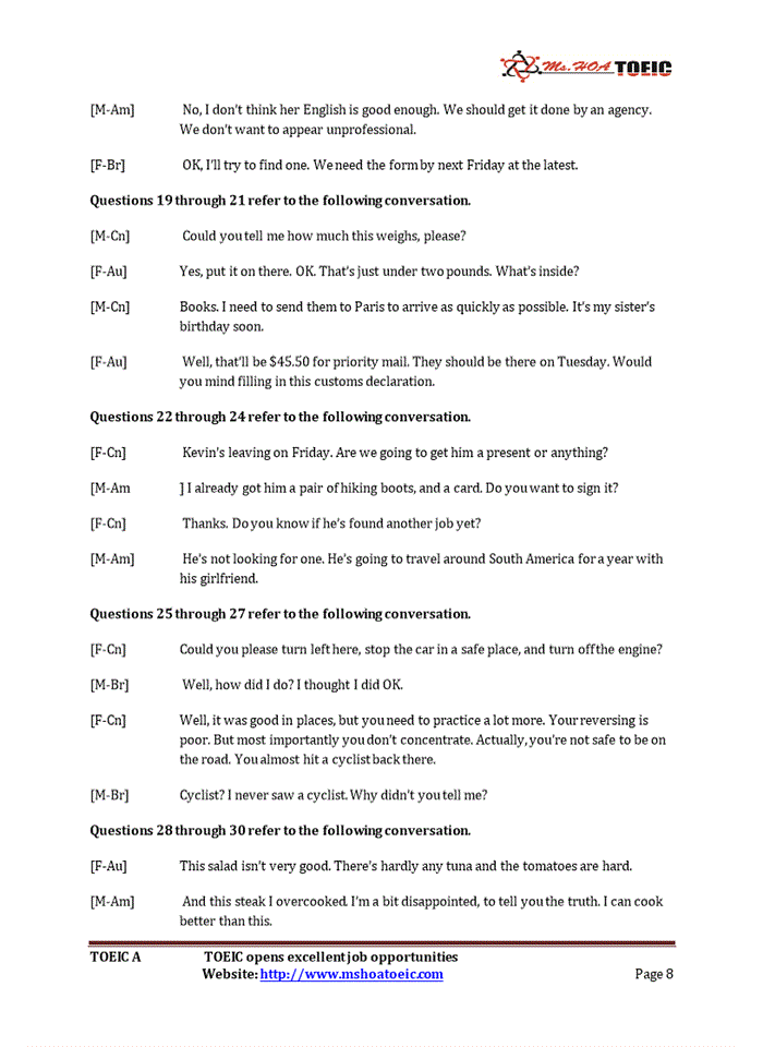 image for page Short Conversation-Offer & Request Question