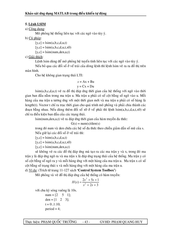 image for page Các lệnh mastlap trong điều khiển tự động