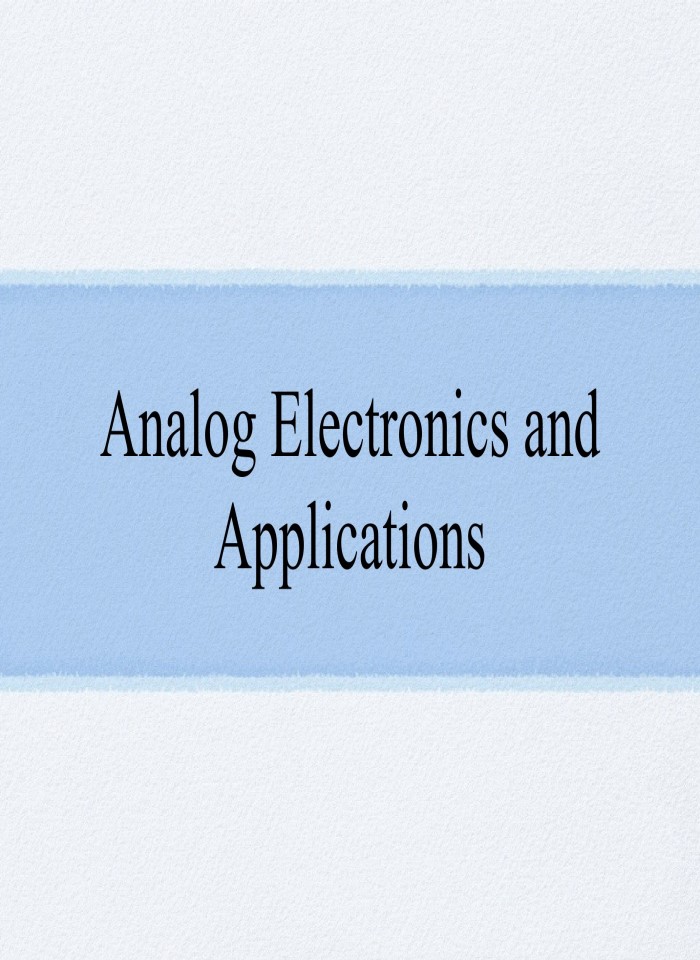 image for page Analog Electronics and Applications