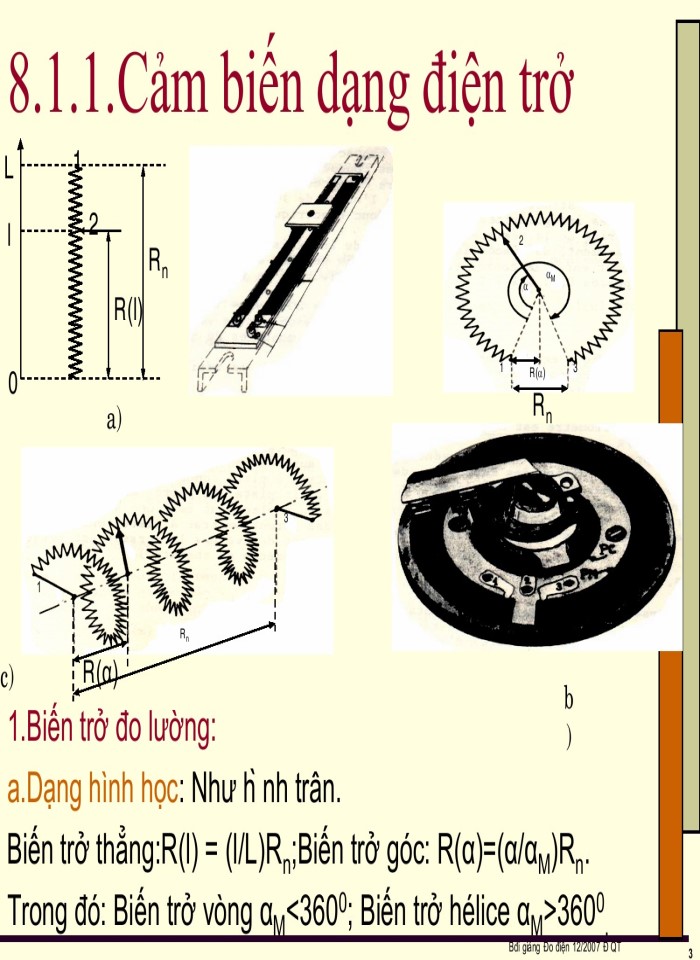 Các cảm biến dùng trong đo lường