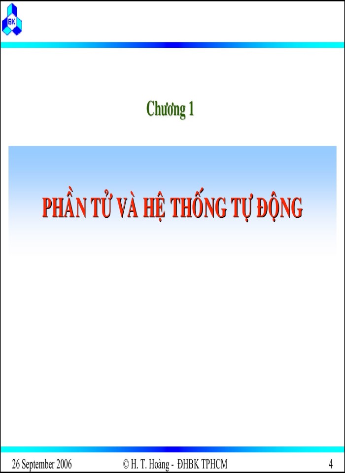 Phần tử và hệ thống tự động