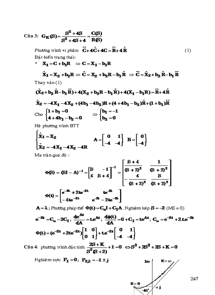 Bài giải môn lý thuyết điều khiển 2