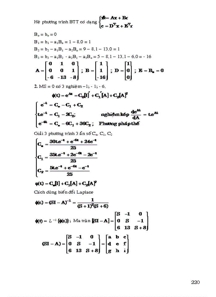Bài giải môn điều khiển tối ưu 2