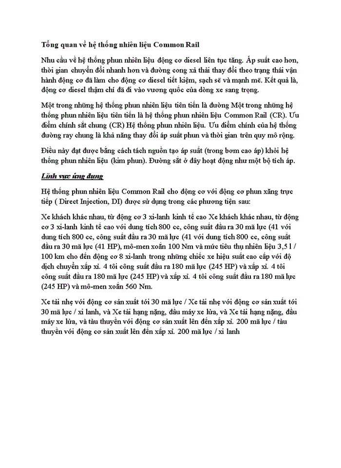 image for page Hệ thống nhiên liệu Common Rail