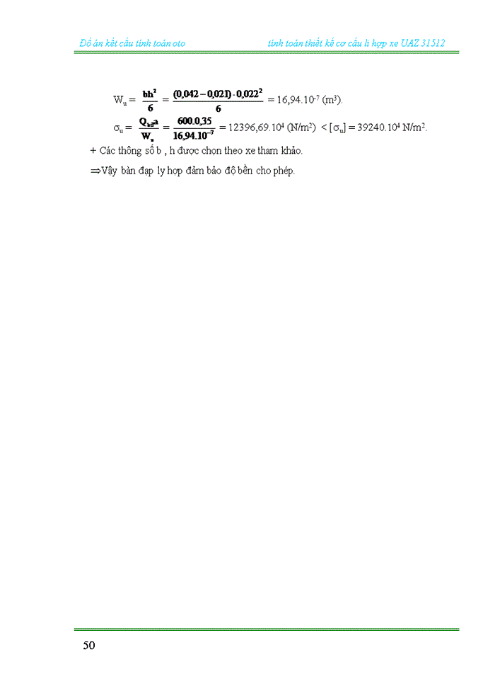 image for page Tính toán thiết kế cơ cấu li hợp xe UAZ 31512