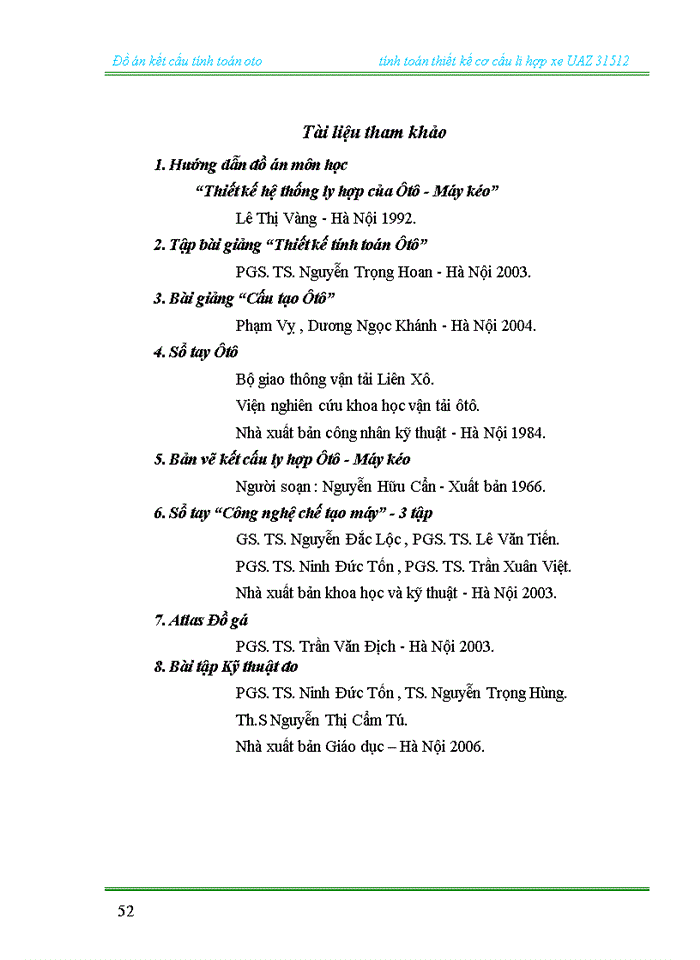 image for page Tính toán thiết kế cơ cấu li hợp xe UAZ 31512
